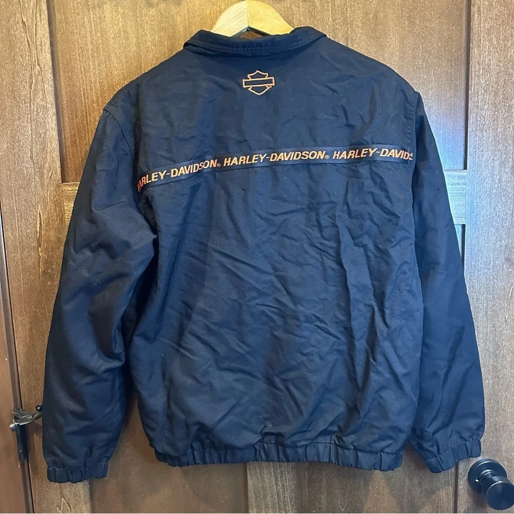 Harley-Davidson Black Jacket with Orange Accents